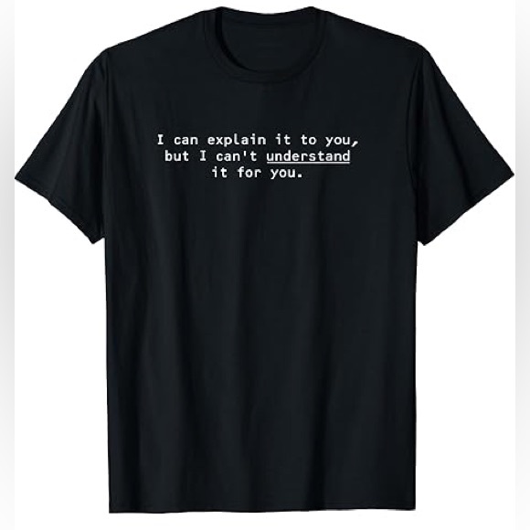 I Can Explain it To You but I Can't Understand It For You Adult Unisex T-Shirts - Picture 3 of 5